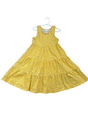 Hanna Andersson Yellow Polka Dot Tiered Dress